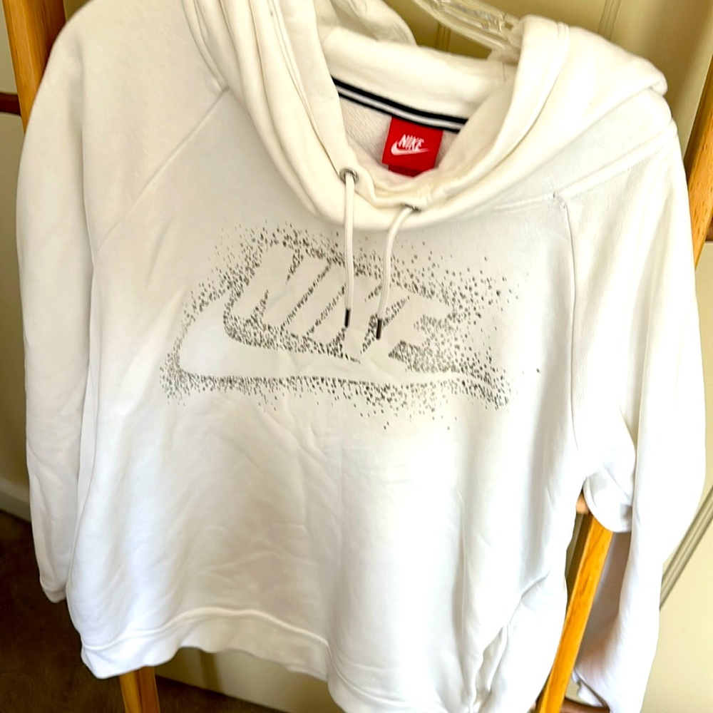 White Nike sweatshirt
